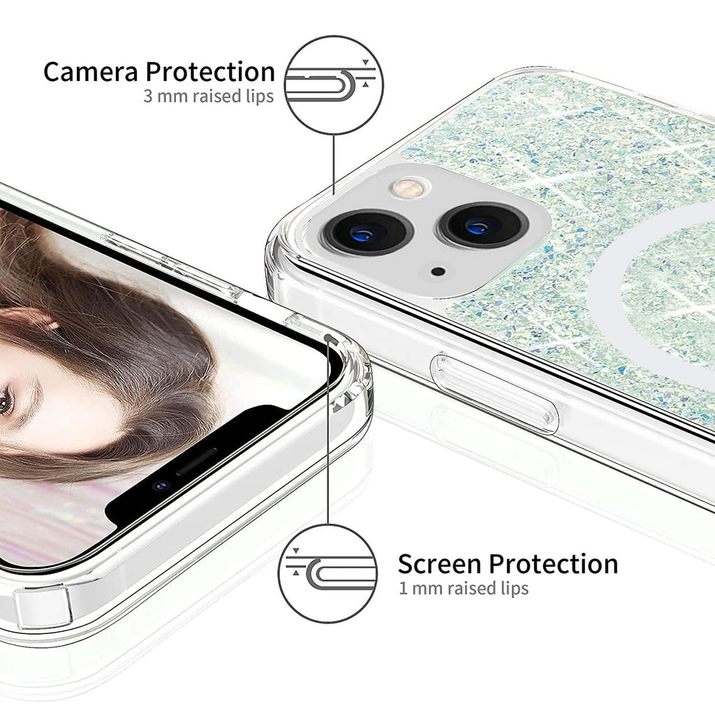 SAHARA - Clear Sparkle Case with MagSafe - iPhone 13 mini