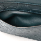Calfskin Embossed Small Margot Top Handle Divisa Green