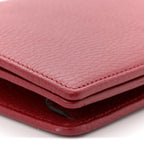 Dollar Calfskin Mini GG Marmont Chain Wallet Hibiscus Red