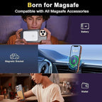 Entronix [Magnetic] Case Compatible with iPhone 17 - Translucent Matte Back w/ Rugged Edges