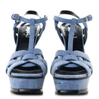 Denim Tribute 105 Platform Sandals 39.5 Blue