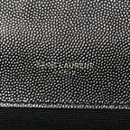 Grain De Poudre Textured Mixed Matelasse Triquilt Medium Monogram Satchel Black