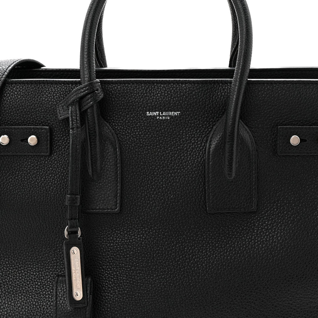 Grained Calfskin Small Supple Sac De Jour Black