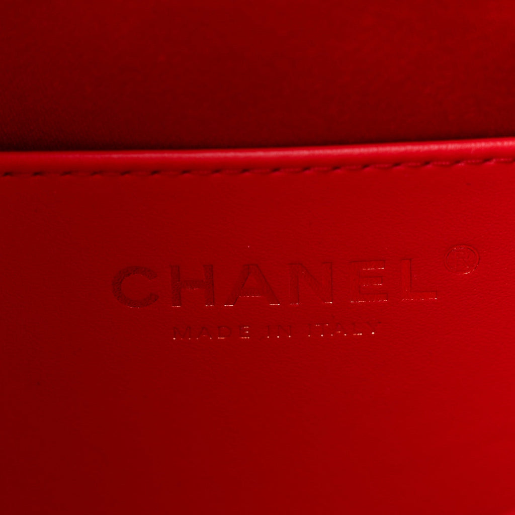 Caviar Quilted Mini Chanel 25 Handbag Red