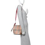 Haymarket Check Colours Small Lorne Bucket Crossbody Poppy Red