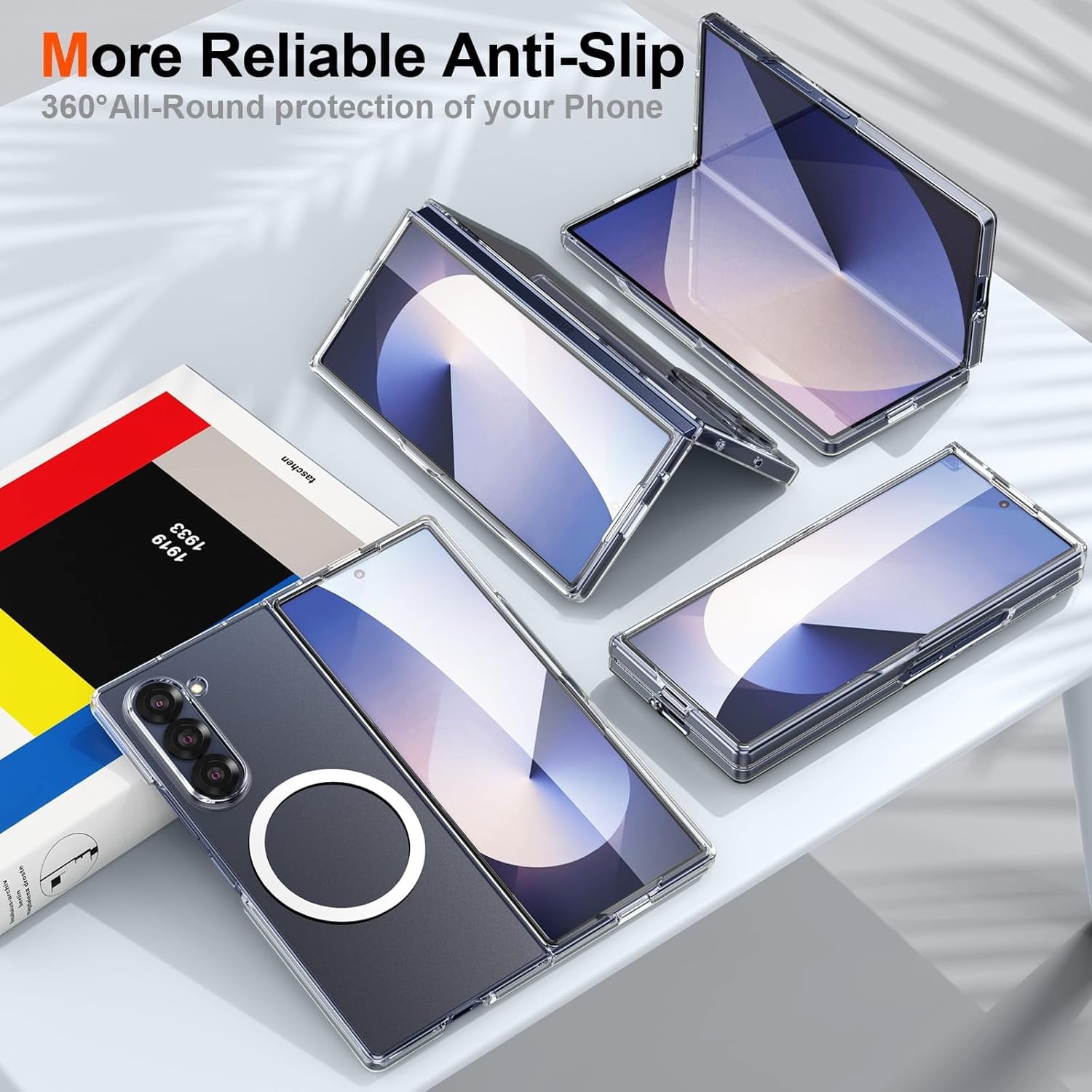 Entronix [Magnetic] Case Compatible with Galaxy Z Fold 6 - [Hard Back] Slim Clear
