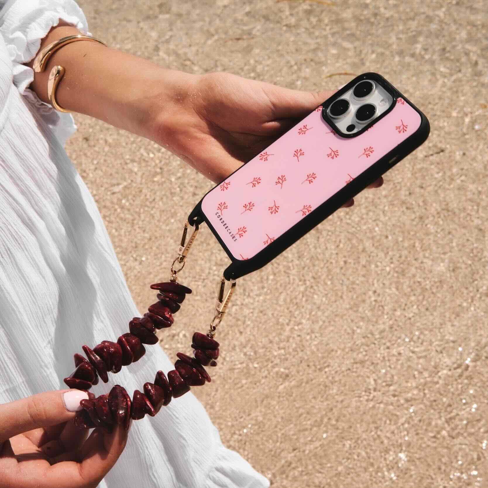 Cordée Cases Red Coral Phone Wristlet