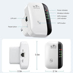 WiFi Extender, WiFi Signal Booster Up to 5800sq.ft and 58 Devices, WiFi Range Extender, Wireless Internet Repeater, Long Range Amplifier with Ethernet Port,1-Key Setup, Access Point, Alexa Compatible