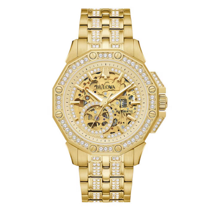 Bulova Men's Octava Crystal Gold Watch