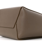 Soft Grained Calfskin Small Sangle Bucket Bag Taupe