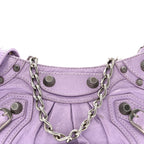 Agneau Arena Le Cagole Mini Purse With Chain Lilac