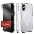 SAHARA - Classic Series Clear Case & Tempered Glass Kit - Apple iPhone 16 Plus
