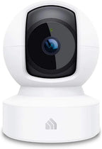 Indoor Pan/Tilt Smart Security Camera, 1080p HD Dog-Camera,2.4GHz with Night Vision,Motion Detection for Baby and Pet Monitor, Cloud & SD Card Storage, Works with Alexa& Google Home (EC70), White