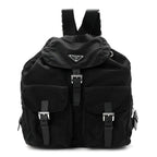 Tessuto Nylon Saffiano Medium Backpack Black