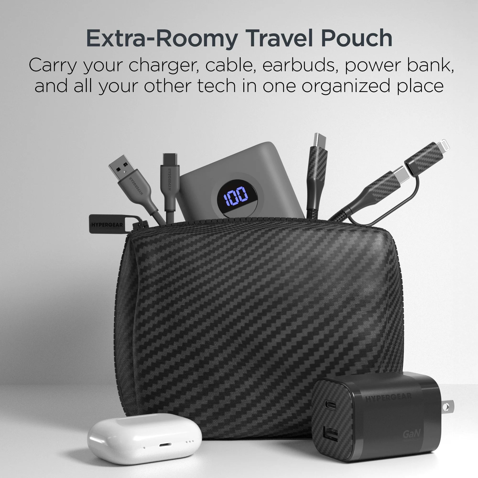 Techcessories 30W USB-C PD Charging Kit with Travel Pouch
