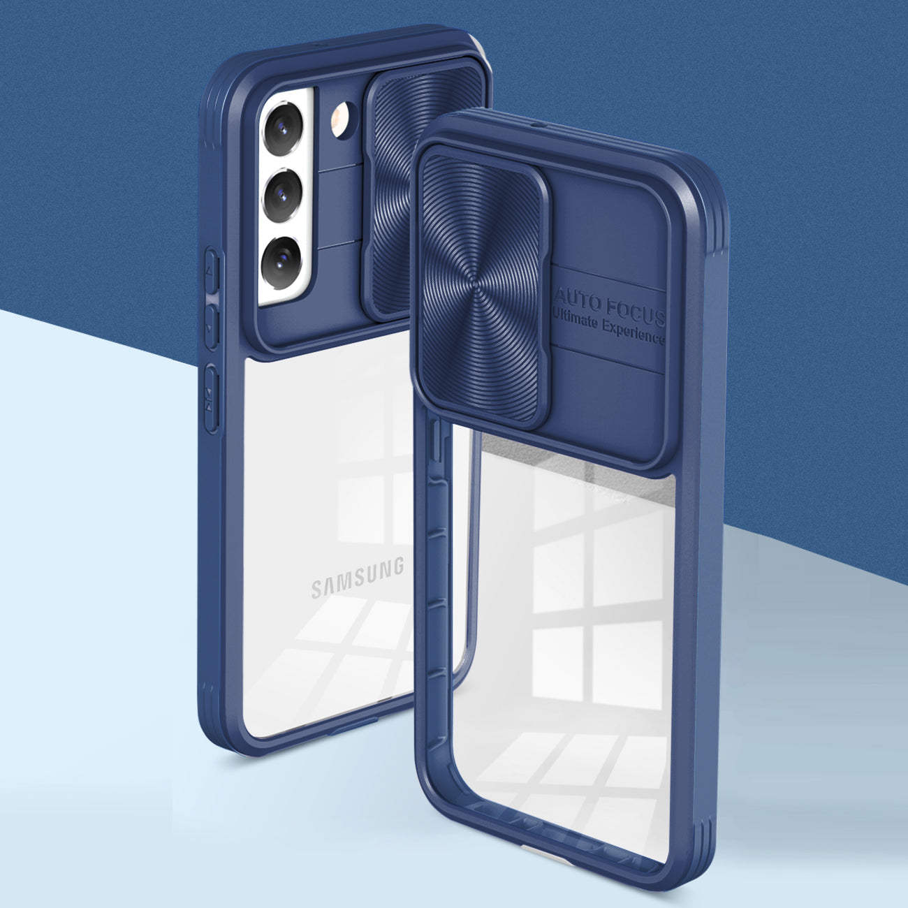 Full Protection With Mobile Phone Protective Film Slide Camera Lens Phone Case For Samsung Galaxy S 22 Plus In Navy