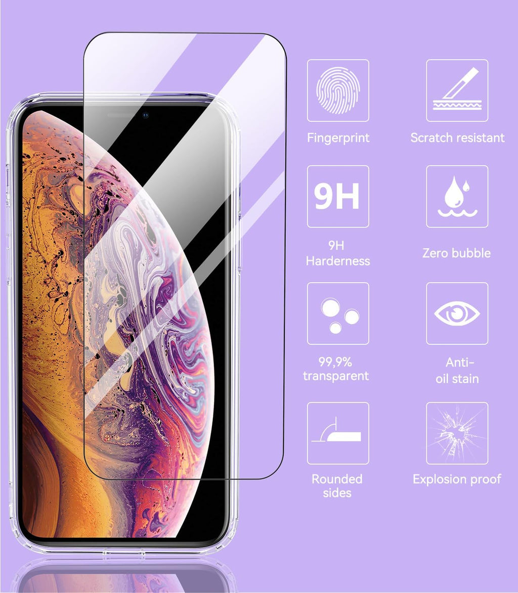 Entronix Bundle Compatible with iPhone X/XS - [Magnetic] Clear Case & 2 Clear Screen Protectors