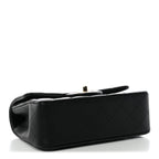 Lambskin Quilted Mini Top Handle Rectangular Flap Black