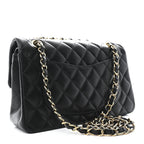 Lambskin Quilted Small Double Flap Black