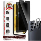 Entronix Anti-Spy Privacy Screen Protector & Camera Lens Protector Compatible with Galaxy S25 Ultra - 4 Piece Combo