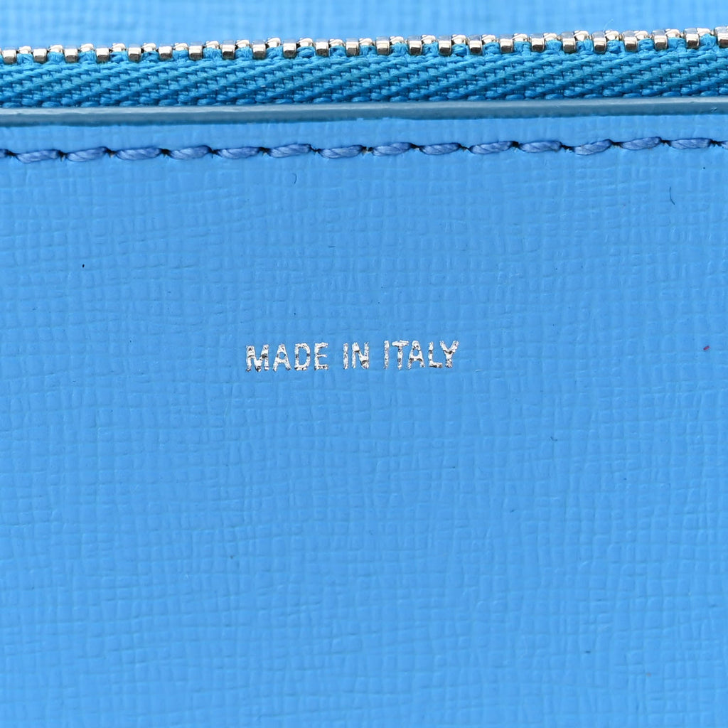 Saffiano Striped Mini Diag Binder Clip Bag Blue