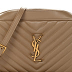 Calfskin Matelasse Monogram Lou Camera Bag Dark Beige