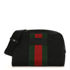 Canvas Web Slim Belt Bag Black