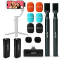 Movo Wireless Mini DI Duo Dual Lav Mic with Handle