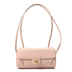 Shiny Caviar Preppy Coco Small Bowling Bag Light Pink