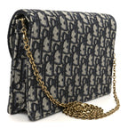 Oblique Saddle Chain Pouch Blue