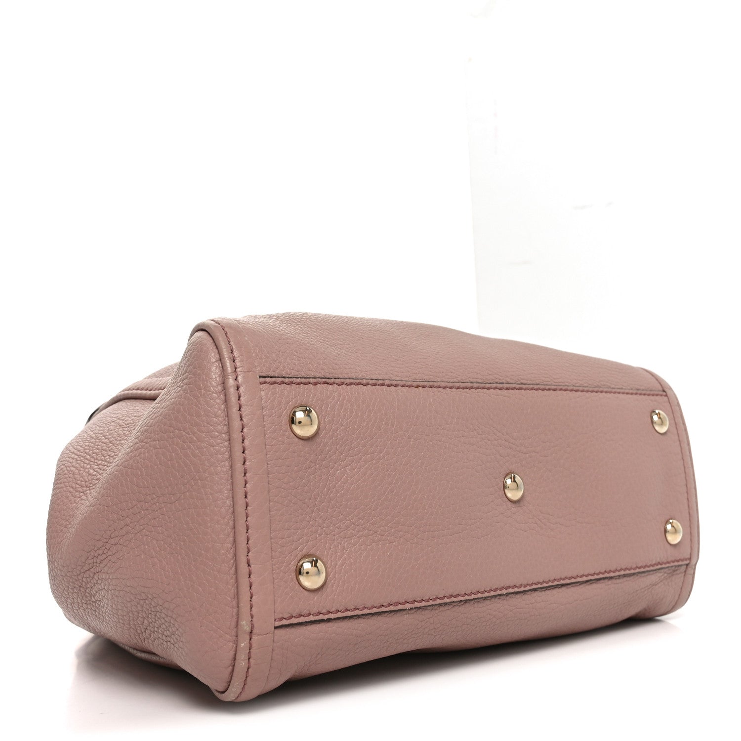 Pebbled Calfskin Small Soho Shoulder Bag Light Pink