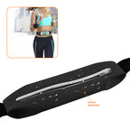 Reiko Running Sport Belt For Iphone 7/ 6/ 6S Or 5 Inches Device With Two Pockets And Led In Black (5X5 Inches)