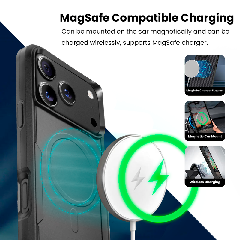 Entronix [Magnetic] Case Compatible with iPhone 17 Pro - Soft-Touch Dual-Layer Sleek Cover