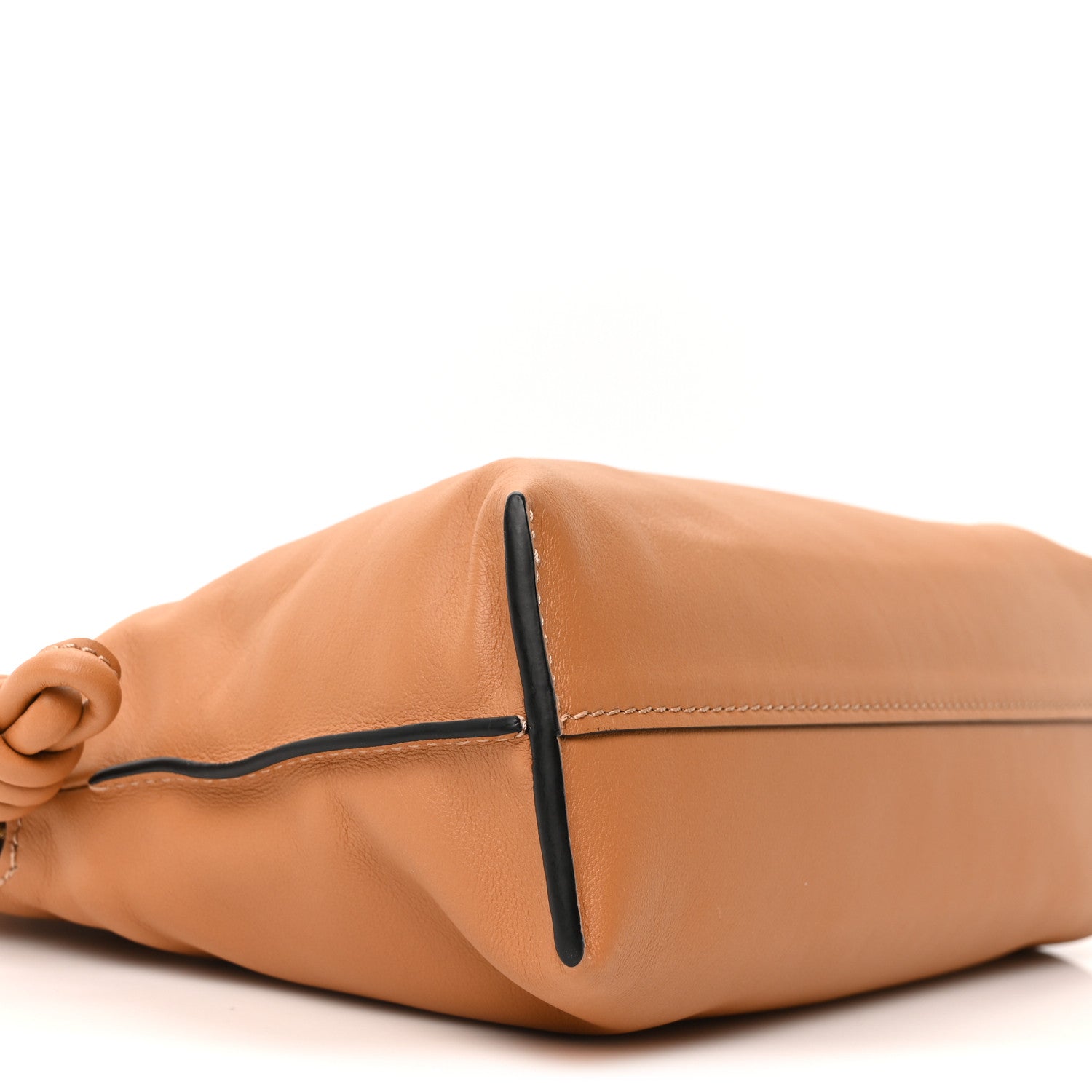 Calfskin Mini Flamenco Knot Clutch Warm Desert