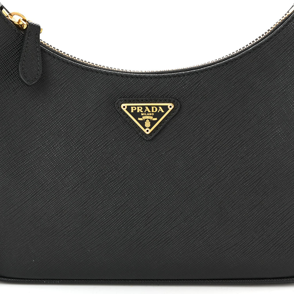 Saffiano Lux Re-Edition 2005 Shoulder Bag Black