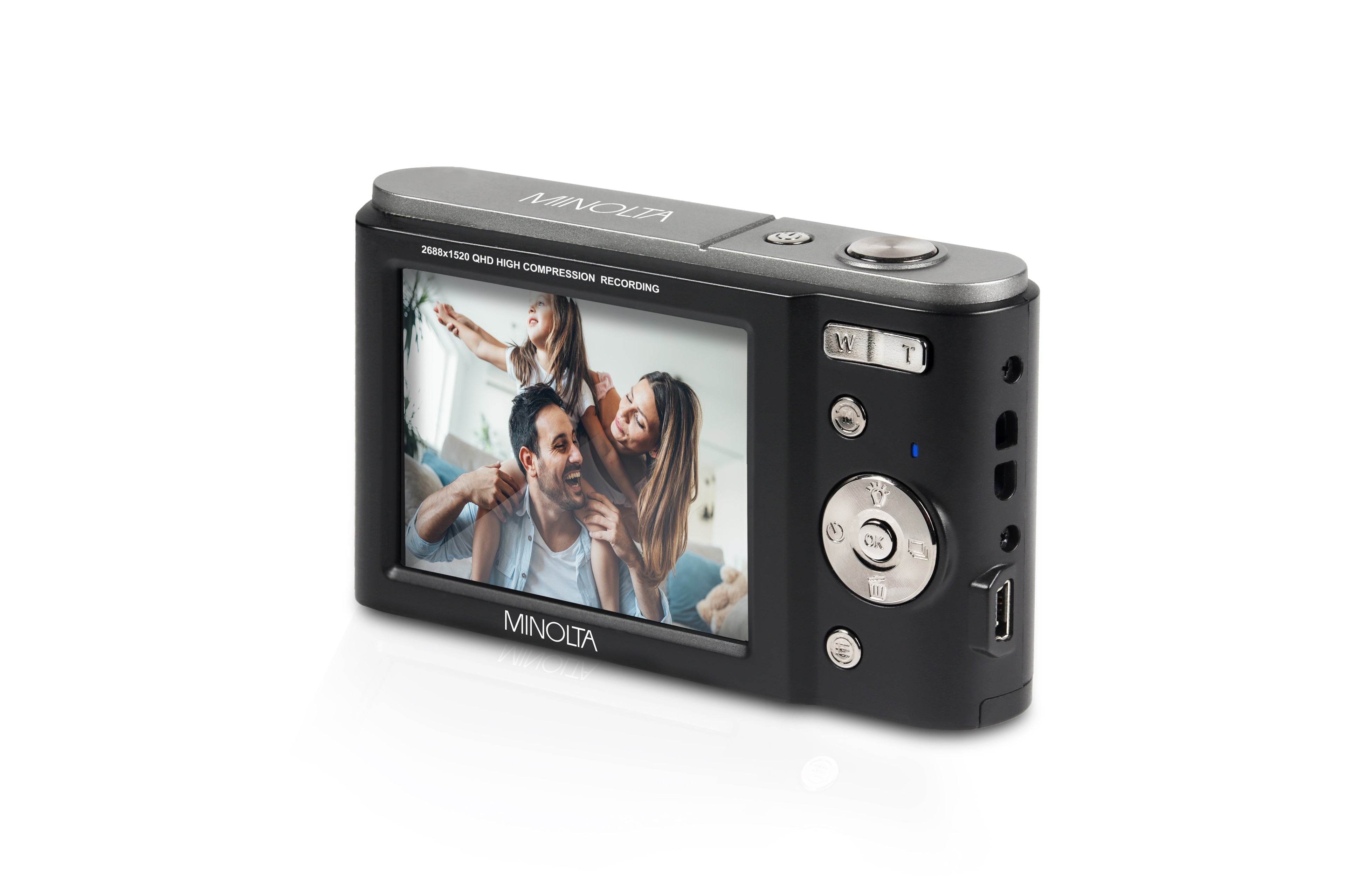MINOLTA MND20 44 MP / 2.7K Quad HD Camera (Black)