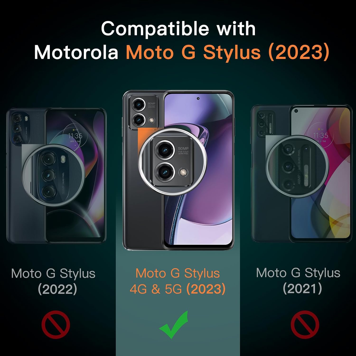 Entronix Clear Screen Protector Compatible with Moto G Stylus 2023 - 2-Piece Combo