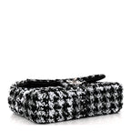 Sequin Houndstooth Small Flap Black White