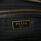 Glace Calfskin Embossed Logo Crossbody Black