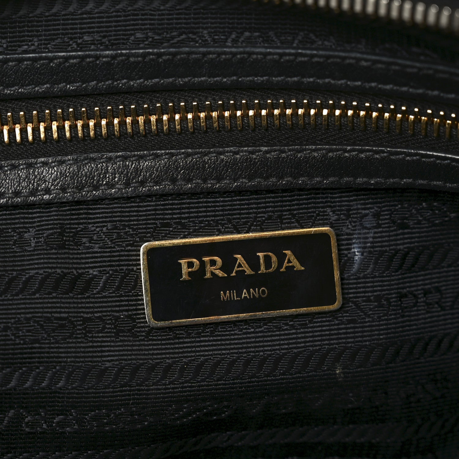Glace Calfskin Embossed Logo Crossbody Black