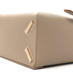 Calfskin Large Puzzle Edge Bag Sand