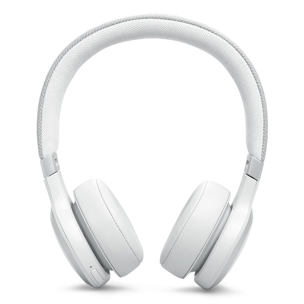JBL Live 670NC Wireless On-Ear Adaptive Noise Cancelling Headphones (White)