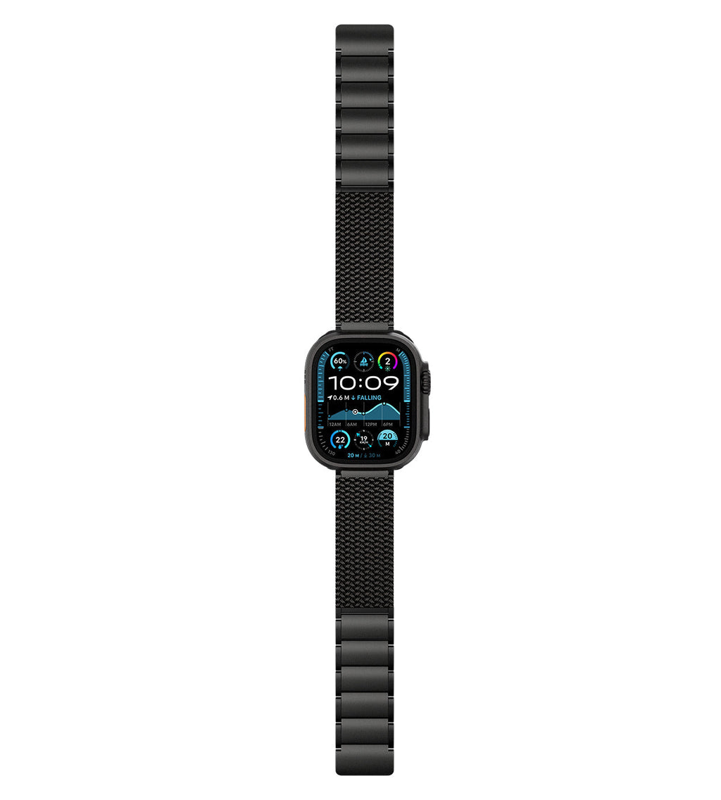 KUXIU Black Stainless Steel Magnetic Apple Watch Band
