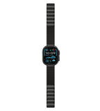KUXIU Black Stainless Steel Magnetic Apple Watch Band