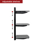 3 Shelf Tempered Glass Multimedia Mounting Unit