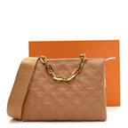 Lambskin Embossed Monogram Coussin PM Camel