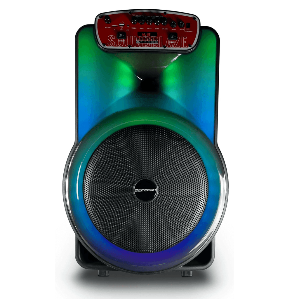 Portable Bluetooth 15" Party Speaker with Flame Lighting
