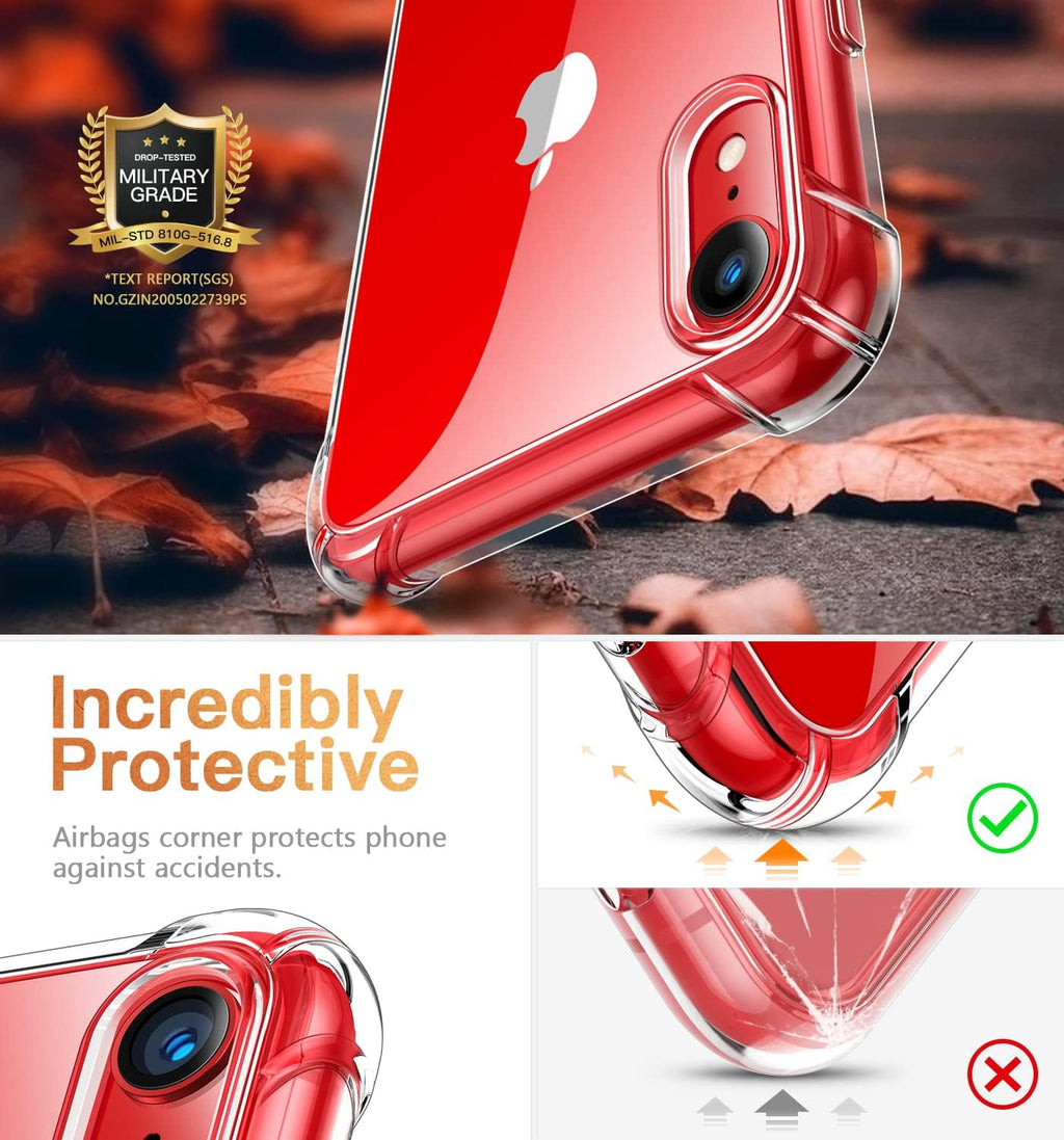 Entronix Case Compatible with iPhone XR - [Flexible] TPU Clear