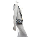 X JOSHUA VIDES Nylon FF Cloudy Mini Belt Baguette Bag White Celeste Black