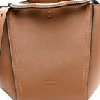 Silky Calfskin Mini Rider's Top Handle Bag Teak